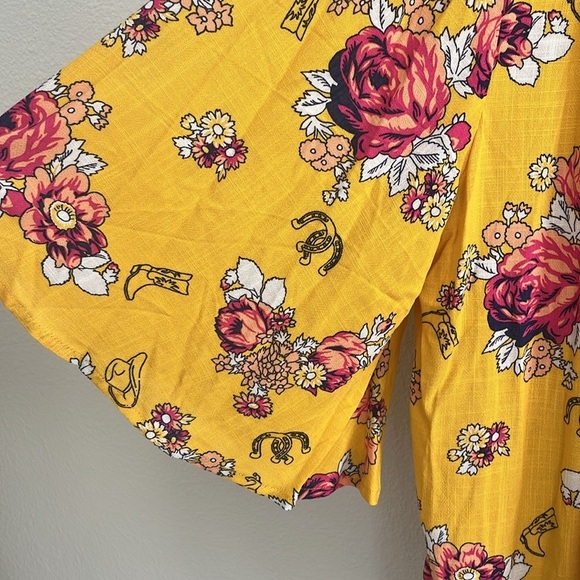 ModCloth NWT Kimono Style Surplice Wrap Top – Size XL – Floral - Picture 5 of 8